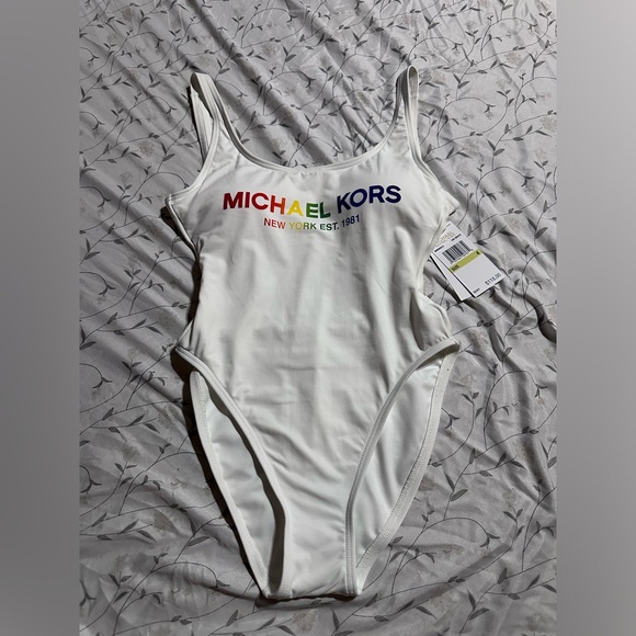 Michael Kors PRIDE Logo Swimsuit, size 4 - Picture 4 of 6
